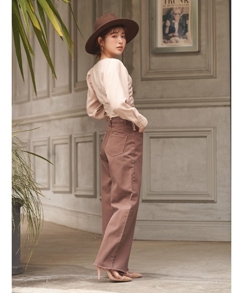 Darich(ダーリッチ)の「ダメージワイドパンツ(その他パンツ・レディース・アイボリー/モカ・S/M)」の8枚目の写真