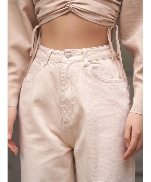 Darich(ダーリッチ)の「ダメージワイドパンツ(その他パンツ・レディース・アイボリー/モカ・S/M)」の4枚目の写真