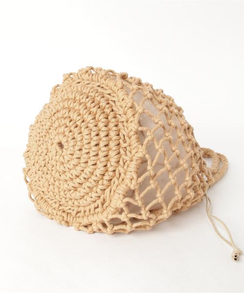 WEGO（ウィゴー）の「WEGO/【2点セット】巾着付きネットメッシュトートバッグ（トートバッグ・レディース・ベージュ/ブラック/ホワイト系その他・FREE）」の13枚目の写真