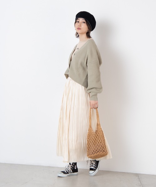 WEGO（ウィゴー）の「WEGO/【2点セット】巾着付きネットメッシュトートバッグ（トートバッグ・レディース・ベージュ/ブラック/ホワイト系その他・FREE）」の4枚目の写真