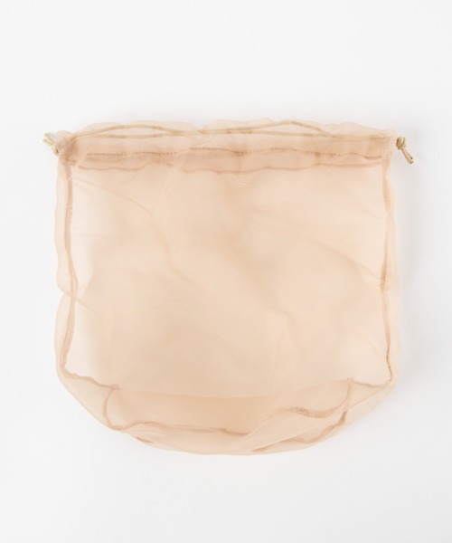 WEGO（ウィゴー）の「WEGO/【2点セット】巾着付きネットメッシュトートバッグ（トートバッグ・レディース・ベージュ/ブラック/ホワイト系その他・FREE）」の9枚目の写真