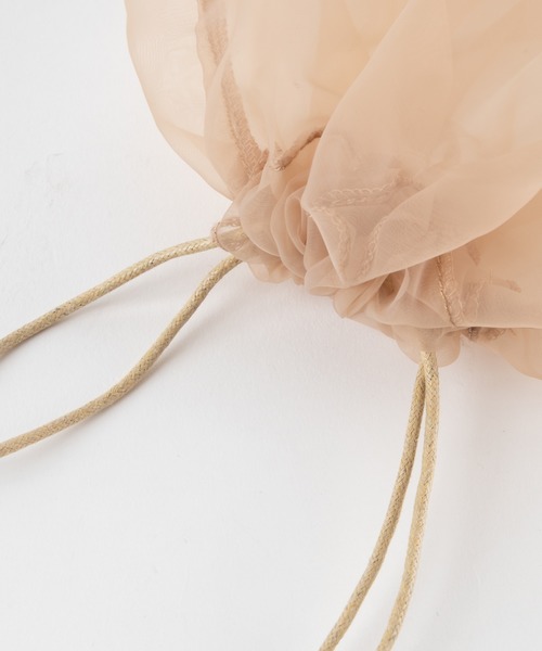 WEGO（ウィゴー）の「WEGO/【2点セット】巾着付きネットメッシュトートバッグ（トートバッグ・レディース・ベージュ/ブラック/ホワイト系その他・FREE）」の10枚目の写真