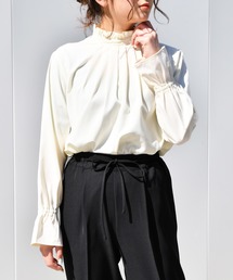 Ambre Neige | ネックプリーツブラウス／【WEB/EC限定商品】(シャツ/ブラウス)