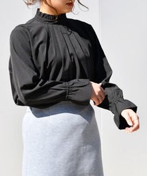Ambre Neige | ネックプリーツブラウス／【WEB/EC限定商品】(シャツ/ブラウス)