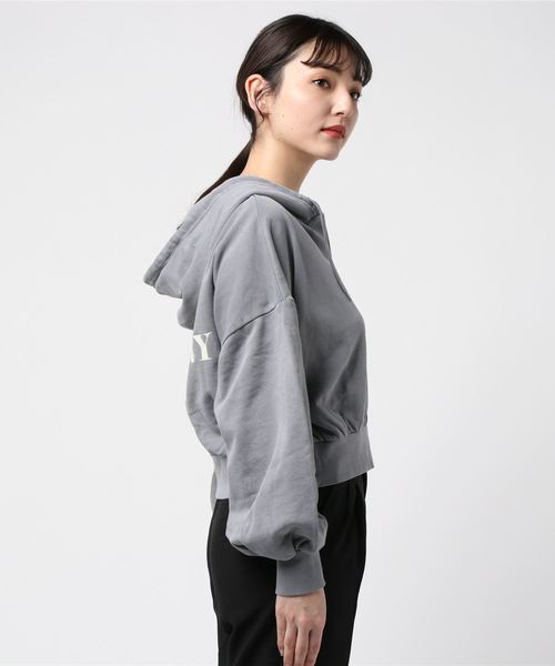 WEGO(ウィゴー)の「WEGO/バックロゴピグメントキーネックパーカー(スウェット・レディース・アイボリー/ブルー系その他・FREE)」の3枚目の写真