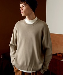 オーバーサイズミラノリブクルーネックニットプルオーバー (EMMA CLOTHES)