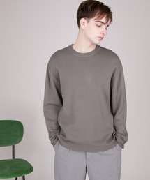 EMMA CLOTHES | オーバーサイズ畦クルーネックニットプルオーバー (EMMA CLOTHES)(ニット/セーター)