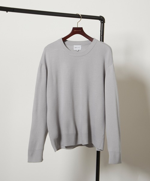 EMMA CLOTHES（エマクローズ）の「オーバーサイズミラノリブクルーネックニットプルオーバー (EMMA CLOTHES)（ニット/セーター・メンズ・ホワイト/ライトグレー/ブラック/ダークブラウン/ベージュ/ブルー/ブラウン系その他/グリーン系その他/バーガンディー/グレイッシュベージュ・FREE）」の17枚目の写真