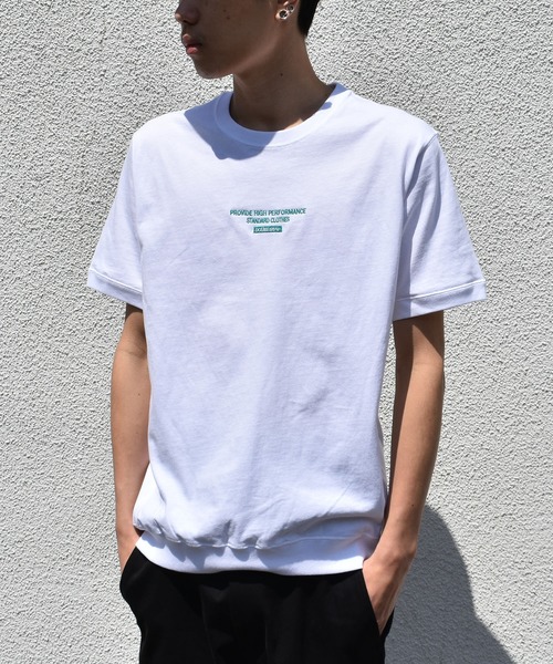DOUBLE STEAL(ダブルスティール)の「Side Lib Embroidery Tシャツ(Tシャツ/カットソー・メンズ・ホワイト/ブラック/ネイビー・MEDIUM/LARGE/X-LARGE)」の5枚目の写真