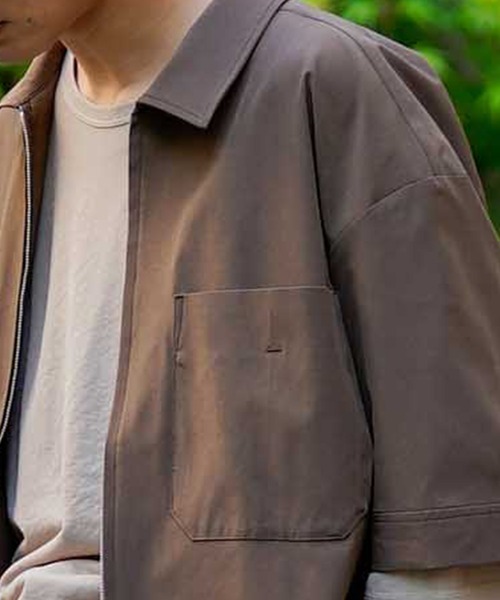 JUNRED（ジュンレッド）の「【AIR DRY/エアドライ】ショートブルゾン【SETUP可能】（ブルゾン・メンズ・ブラック/ベージュ/ブラウン・M/L）」の11枚目の写真