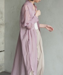 Aunt Marie's | AUNT MARIE'S サイドボタンシアーロングシャツワンピース(ワンピース)