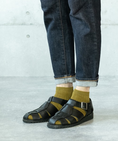 HARUSAKU CC（ハルサクシーシー）の「HARUSAKUCC:Men's RIB Sneaker socks 3P set メンズ リブ スニーカーソックス3Pセット（ソックス/靴下・メンズ・グレー/ブルー/グリーン/オートミール/イエロー/コーラルピンク/ネイビー/カーキ・M/L/S）」の9枚目の写真