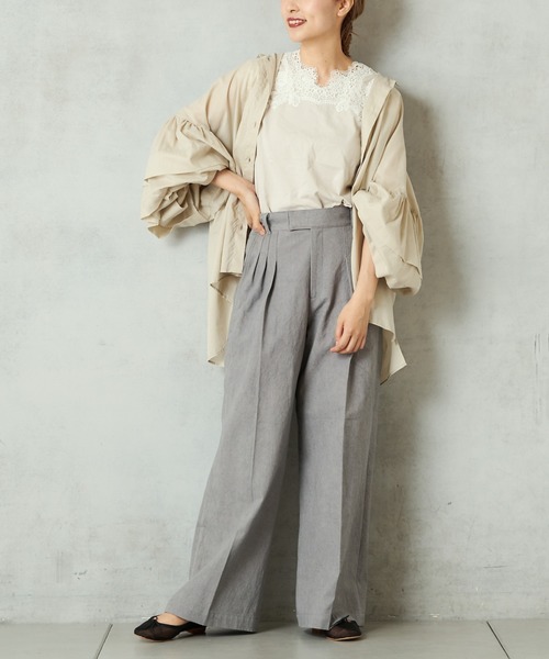 PUAL CE CIN（ピュアルセシン）の「【WEB限定復活】レースノースリーブ（タンクトップ・レディース・オフホワイト/ブラック/ライトベージュ・FREE）」の12枚目の写真