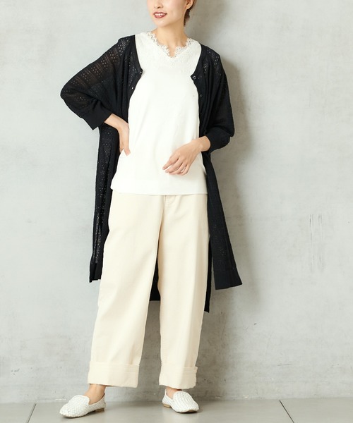 PUAL CE CIN（ピュアルセシン）の「【WEB限定復活】レースノースリーブ（タンクトップ・レディース・オフホワイト/ブラック/ライトベージュ・FREE）」の7枚目の写真