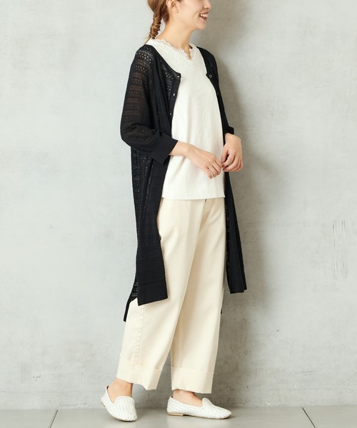 PUAL CE CIN（ピュアルセシン）の「【WEB限定復活】レースノースリーブ（タンクトップ・レディース・オフホワイト/ブラック/ライトベージュ・FREE）」の8枚目の写真