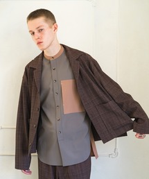 TAUPE（トープ）の「【TAUPE/トープ】 チェックオープンカラー 