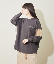 CUBE SUGAR（キューブシュガー）の「綿 度詰め スムース 袖ポケット付 クルーネック プルオーバー（Tシャツ/カットソー）」