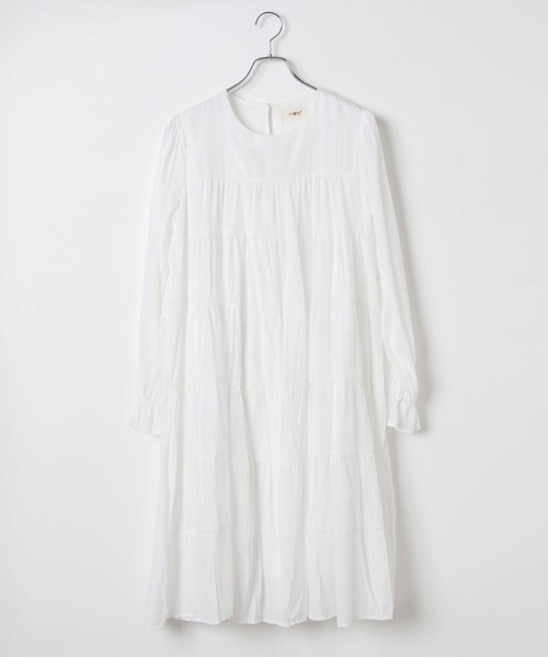 WEGO(ウィゴー)の「WEGO/【WEB限定】ティアードロングワンピース(ワンピース・レディース・ホワイト/ブラック・FREE)」の13枚目の写真