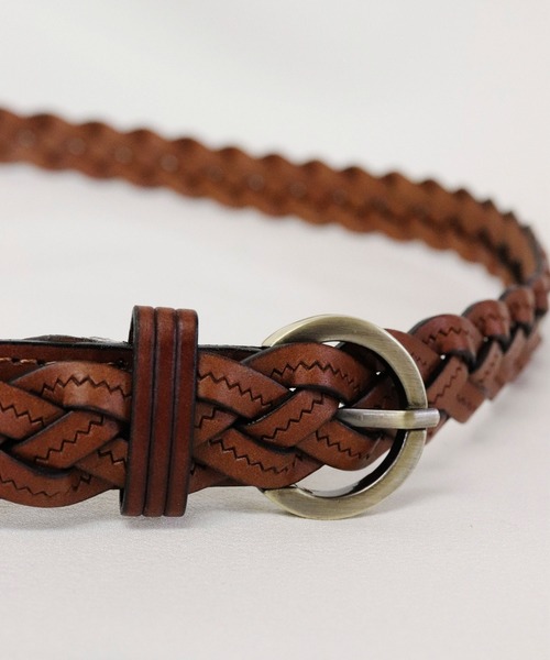 florist（フローリスト）の「【牛革】ラウンドバックルの華奢メッシュベルト（ベルト・レディース・キャメル/ブラウン/レッド/ブラック/ホワイト/マスタード・FREE）」の9枚目の写真