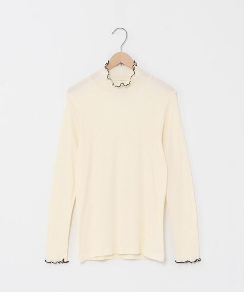 coen（コーエン）の「【WEB限定カラー】コットンメロウタートルネックカットソー（Tシャツ/カットソー・レディース・ネイビー/イエロー/その他1/その他3/ライラック/グレー/その他2/ブラック/オフホワイト/その他4/パープル・LARGE/MEDIUM）」の9枚目の写真