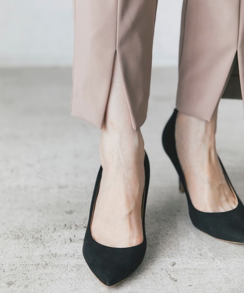 tocco closet（トッコ　クローゼット）の「センタースリットテーパードパンツ≪tocco closet luxe≫（その他パンツ・レディース・モカ/ブラック・M）」の6枚目の写真