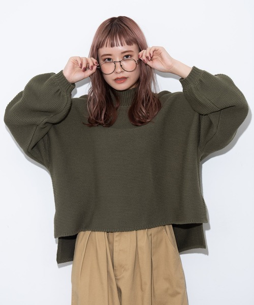 MERLOT（メルロー）の「ハイネックボリュームスリーブニット（ニット 
