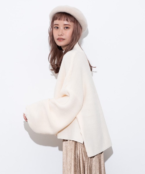 MERLOT（メルロー）の「ハイネックボリュームスリーブニット（ニット 