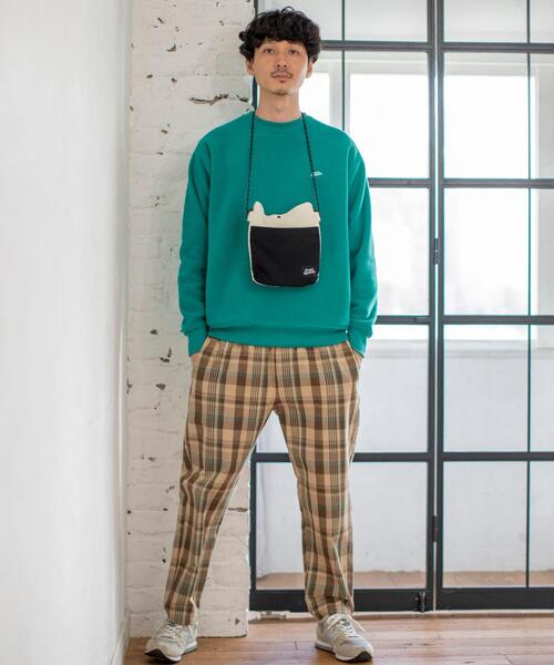 coen（コーエン）の「FreeSpeech(フリースピーチ)別注マイクロフリースサコッシュ（ショルダーバッグ・メンズ・オフホワイト/ブラック/グレー/ケリー/パープル・FREE）」の6枚目の写真