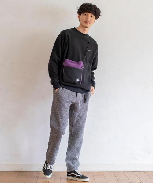 coen（コーエン）の「FreeSpeech(フリースピーチ)別注マイクロフリースサコッシュ（ショルダーバッグ・メンズ・オフホワイト/ブラック/グレー/ケリー/パープル・FREE）」の12枚目の写真