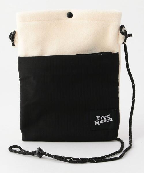 coen（コーエン）の「FreeSpeech(フリースピーチ)別注マイクロフリースサコッシュ（ショルダーバッグ・メンズ・オフホワイト/ブラック/グレー/ケリー/パープル・FREE）」の11枚目の写真