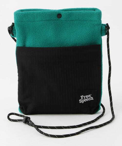 coen（コーエン）の「FreeSpeech(フリースピーチ)別注マイクロフリースサコッシュ（ショルダーバッグ・メンズ・オフホワイト/ブラック/グレー/ケリー/パープル・FREE）」の9枚目の写真
