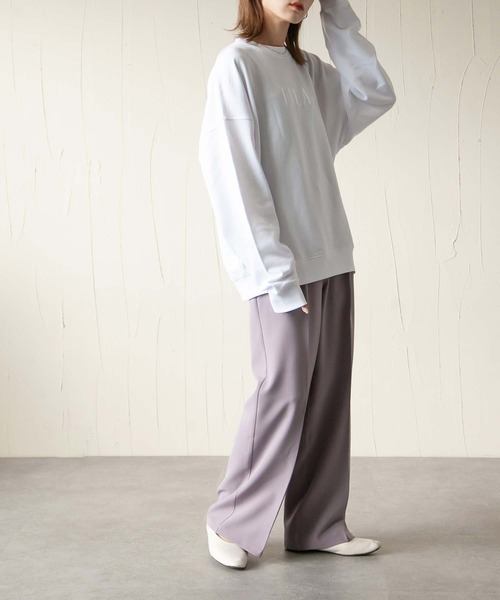 Chillfar（チルファー）の「【FILA】【Chillfar 別注】デザインロゴ刺繍ビッグスウェット（スウェット・レディース・ホワイト/ブラック/グレー/ブルー/ベージュ・FREE）」の9枚目の写真