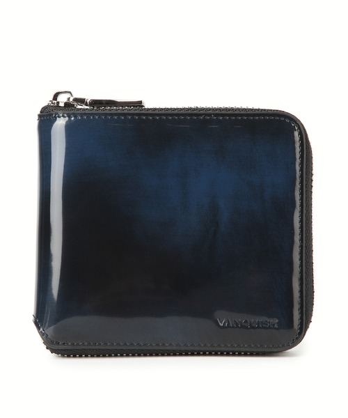 VANQUISH（ヴァンキッシュ）の「【VANQUISH/ヴァンキッシュ】　アドバンレザー牛革　二つ折りZIP財布（財布・メンズ・ワイン/ダークグリーン/グレー/ダークブラウン/ネイビー・FREE）」の4枚目の写真