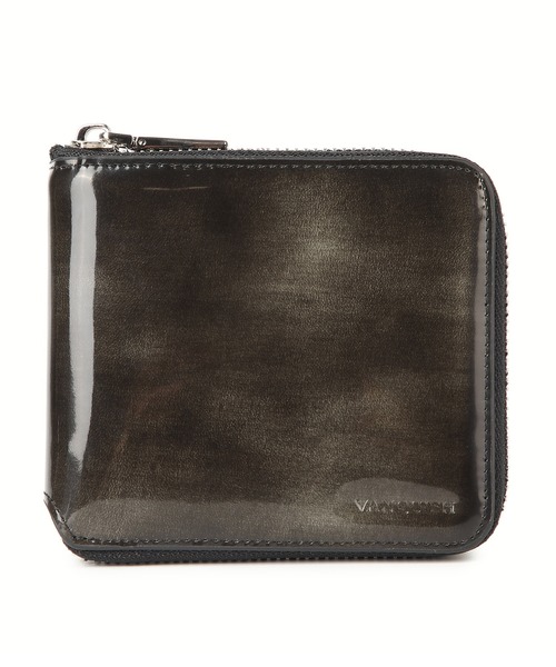 VANQUISH（ヴァンキッシュ）の「【VANQUISH/ヴァンキッシュ】　アドバンレザー牛革　二つ折りZIP財布（財布・メンズ・ワイン/ダークグリーン/グレー/ダークブラウン/ネイビー・FREE）」の2枚目の写真