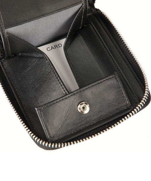 VANQUISH（ヴァンキッシュ）の「【VANQUISH/ヴァンキッシュ】　アドバンレザー牛革　二つ折りZIP財布（財布・メンズ・ワイン/ダークグリーン/グレー/ダークブラウン/ネイビー・FREE）」の9枚目の写真