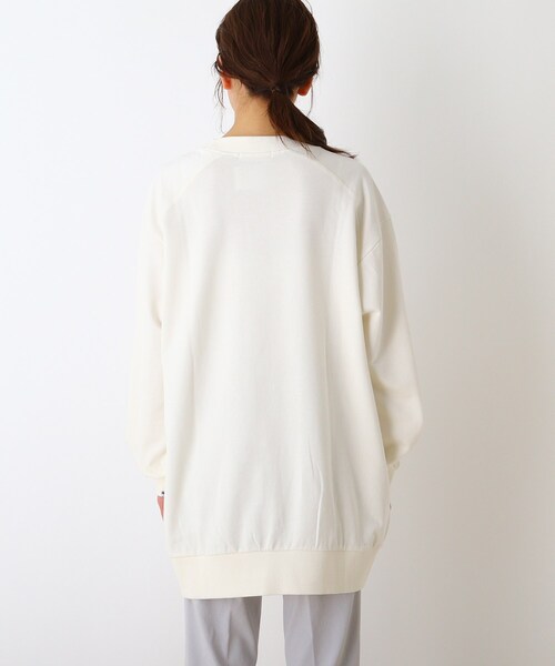 SHOO・LA・RUE(シューラルー)の「◆【M-3L】USAコットンロゴBIGプルオーバー(スウェット・レディース・チャコールグレー/ベージュ/ホワイト系/ライトオレンジ系・04/05/03/02)」の7枚目の写真