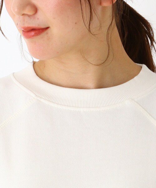 SHOO・LA・RUE(シューラルー)の「◆【M-3L】USAコットンロゴBIGプルオーバー(スウェット・レディース・チャコールグレー/ベージュ/ホワイト系/ライトオレンジ系・04/05/03/02)」の8枚目の写真