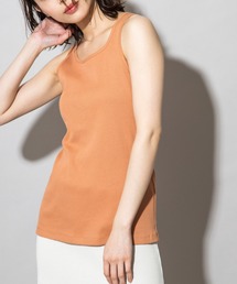 Munich（ミューニック）の「ペルーコットンソフトリブ　バッククロスタンクトップ（タンクトップ）」