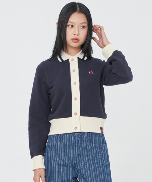 ROMANTIC CROWN(ロマンティッククラウン)の「【ROMANTIC CROWN】WOMAN COTTON CARDIGAN / ロマンティッククラウン ウィメンズ コットン ショート カーディガン(カーディガン/ボレロ・レディース・ネイビー/オートミール・MEDIUM/SMALL)」の15枚目の写真