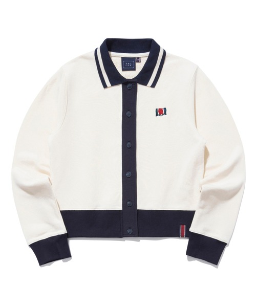 ROMANTIC CROWN(ロマンティッククラウン)の「【ROMANTIC CROWN】WOMAN COTTON CARDIGAN / ロマンティッククラウン ウィメンズ コットン ショート カーディガン(カーディガン/ボレロ・レディース・ネイビー/オートミール・MEDIUM/SMALL)」の8枚目の写真