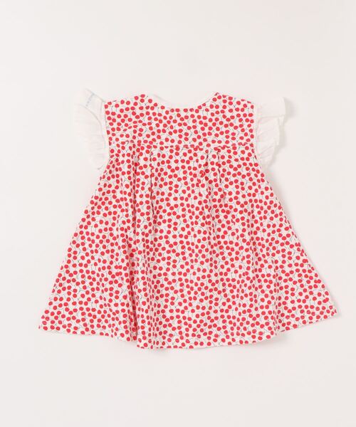 RAGMART(ラグマート)の「袖フリル アートプリントワンピース(ワンピース・キッズ・イエロー/レッド/グリーン・90cm/95cm/80cm)」の4枚目の写真