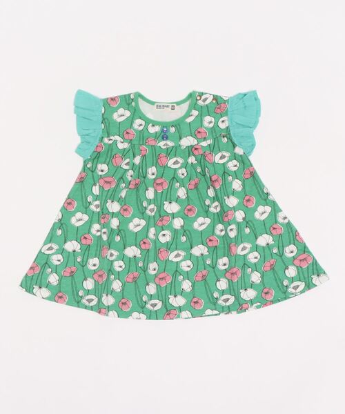 RAGMART(ラグマート)の「袖フリル アートプリントワンピース(ワンピース・キッズ・イエロー/レッド/グリーン・90cm/95cm/80cm)」の7枚目の写真