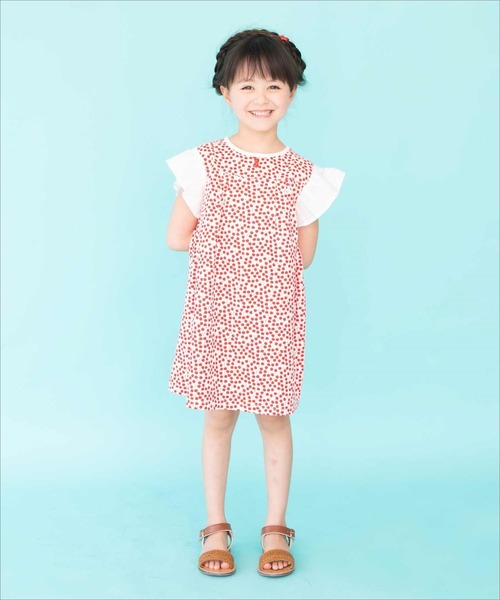 RAGMART(ラグマート)の「袖フリル アートプリントワンピース(ワンピース・キッズ・イエロー/レッド/グリーン・90cm/95cm/80cm)」の11枚目の写真