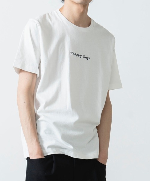 WEGO（ウィゴー）の「WEGO/シンプルロゴ刺繍半袖Tシャツ（Tシャツ/カットソー・メンズ・ホワイト/ブルー・SMALL/MEDIUM/LARGE）」の2枚目の写真
