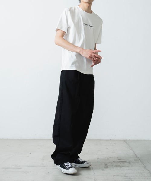 WEGO（ウィゴー）の「WEGO/シンプルロゴ刺繍半袖Tシャツ（Tシャツ/カットソー・メンズ・ホワイト/ブルー・SMALL/MEDIUM/LARGE）」の6枚目の写真