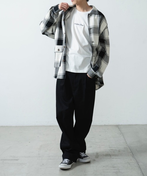 WEGO（ウィゴー）の「WEGO/シンプルロゴ刺繍半袖Tシャツ（Tシャツ/カットソー・メンズ・ホワイト/ブルー・SMALL/MEDIUM/LARGE）」の8枚目の写真