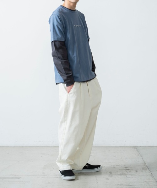 WEGO（ウィゴー）の「WEGO/シンプルロゴ刺繍半袖Tシャツ（Tシャツ/カットソー・メンズ・ホワイト/ブルー・SMALL/MEDIUM/LARGE）」の10枚目の写真