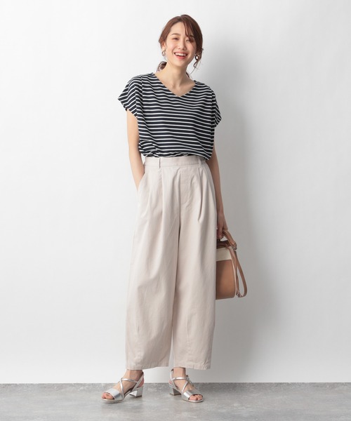 GLOBAL WORK（グローバルワーク）の「スラウチライトチノパンツ/938952（チノパンツ・レディース・アイボリー/ブラウン/ネイビー・SMALL/MEDIUM/LARGE）」の14枚目の写真