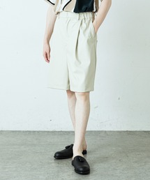 Lui's | ウォッシャブルフェイクレザー ワイドショーツ(その他パンツ)