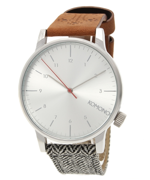 KOMONO.（コモノ）の「ユニセックス コモノ 腕時計 ペイズリー チェック カモフラ柄 KOMONO WINSTON GALORE（アナログ腕時計・レディース・ブラック/グレー/チャコールグレー/レッド・ONE SIZE）」の3枚目の写真